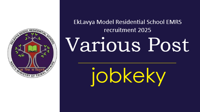 EkLavya Model EMRS TGT PGT and Other Post Online Form 2025-jobkey